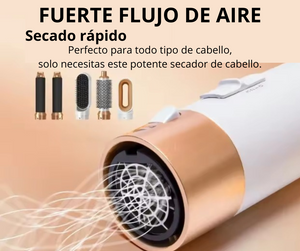 ✨ Cepillo 5 en 1 | Secado, Volumen y Rizos 💁‍♀️💨