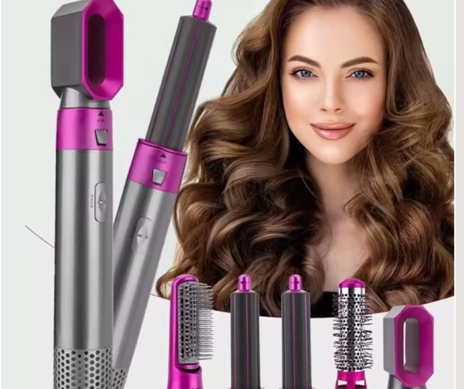 ✨ Cepillo 5 en 1 | Secado, Volumen y Rizos 💁‍♀️💨