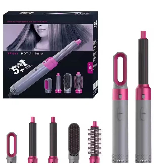 ✨ Cepillo 5 en 1 | Secado, Volumen y Rizos 💁‍♀️💨