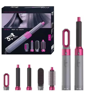 ✨ Cepillo 5 en 1 | Secado, Volumen y Rizos 💁‍♀️💨