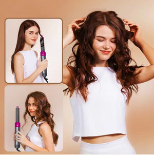 ✨ Cepillo 5 en 1 | Secado, Volumen y Rizos 💁‍♀️💨