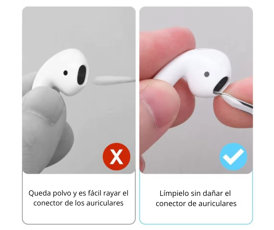 ✨ Limpieza Pro 3 en 1 | Para tus Audífonos 🎧🛠️